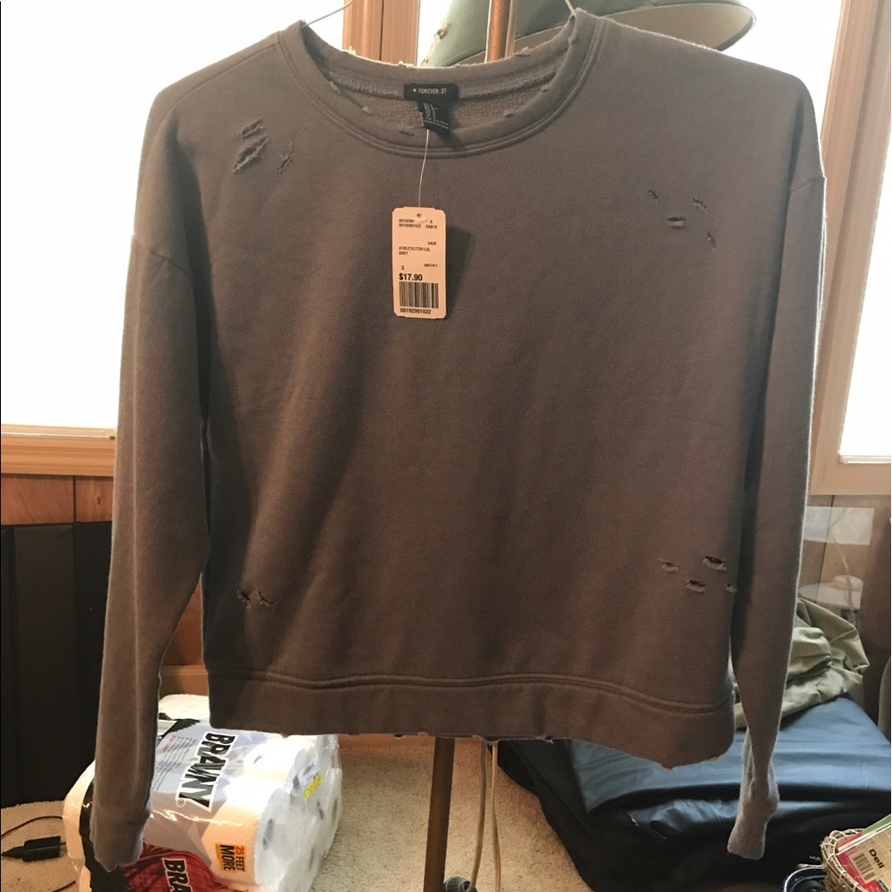 Grey Destructed Sweatshirt