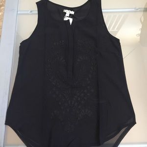 Beautiful floral pattern black shirt