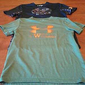 GUC. Two Boys Size Medium UA t-shirts