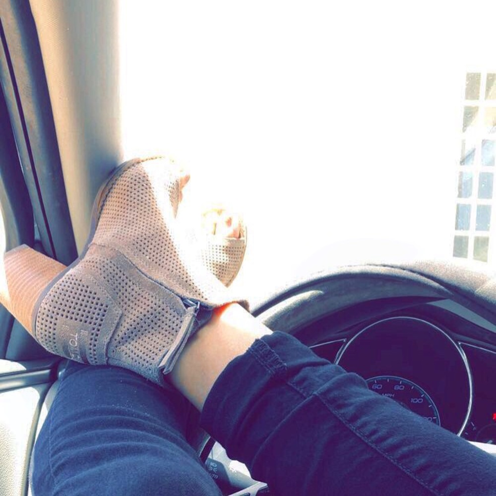 Toms booties (open toe)