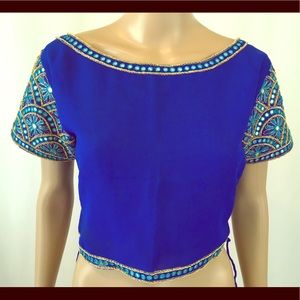 VTG Indian Embroidered Crop Top