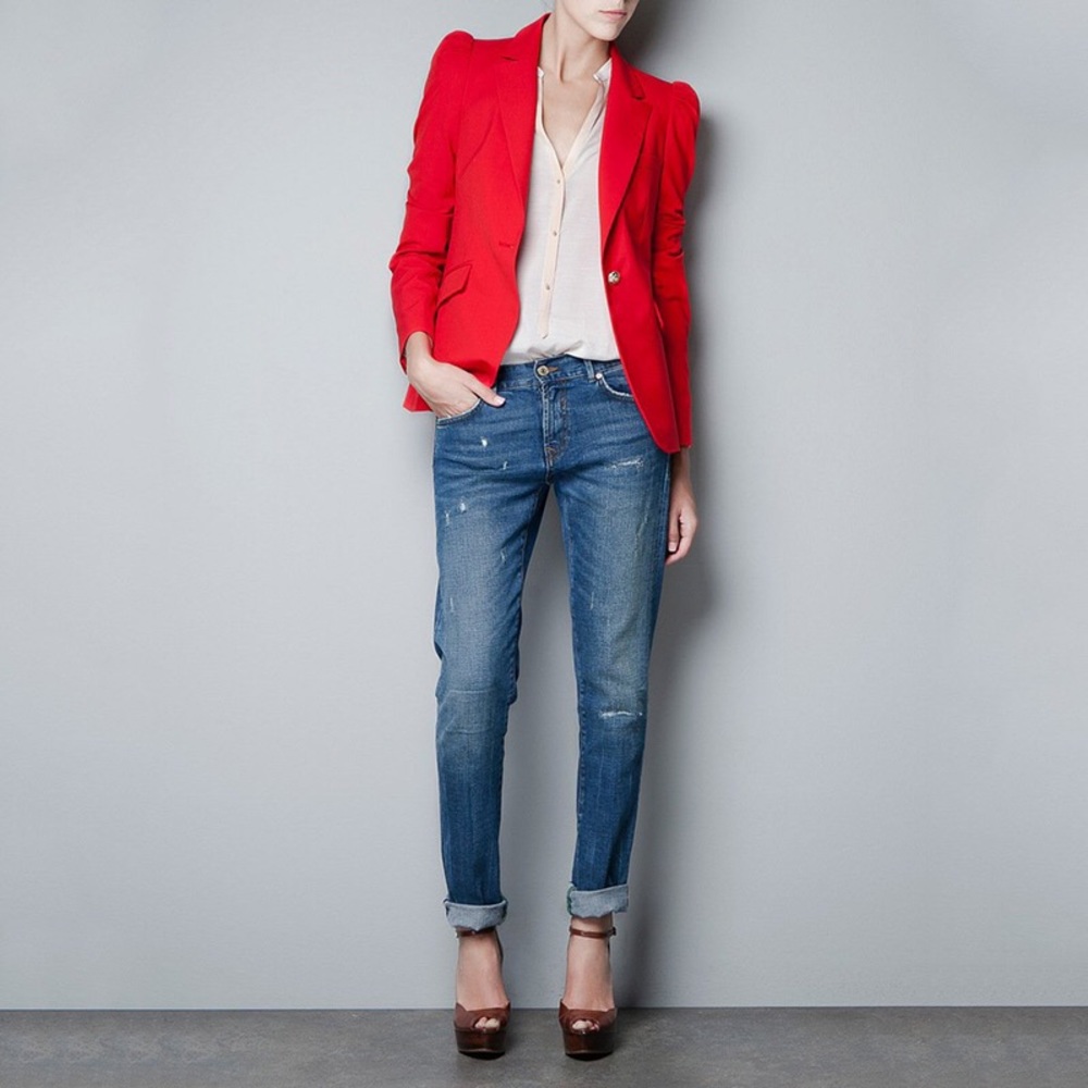 Zara red blazer