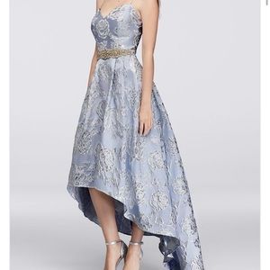 Beautiful light blue-high low ball gown.