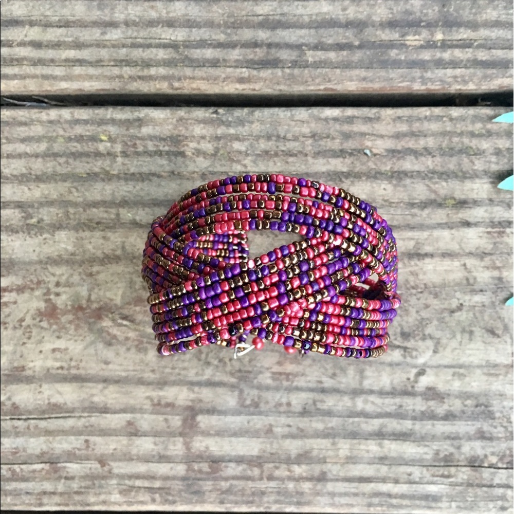 Gorgeous Berry Bead Adjustable Bracelet - Picture 3 of 7