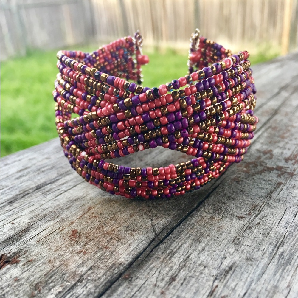 Gorgeous Berry Bead Adjustable Bracelet - Picture 7 of 7