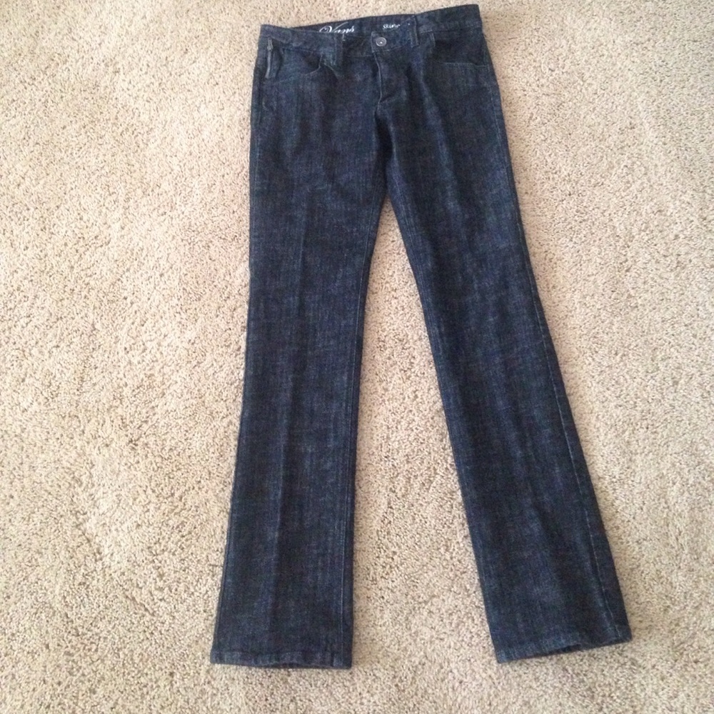 Vans Black/Gray Denim Low Rise Skinny Fit Jeans
