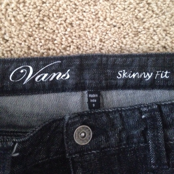 Vans Black/Gray Denim Low Rise Skinny Fit Jeans - Picture 3 of 3