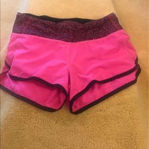 Lululemon Athletica Hot Pink/ Black Shorts Size 2