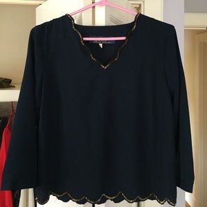 Francesca's Navy Blouse