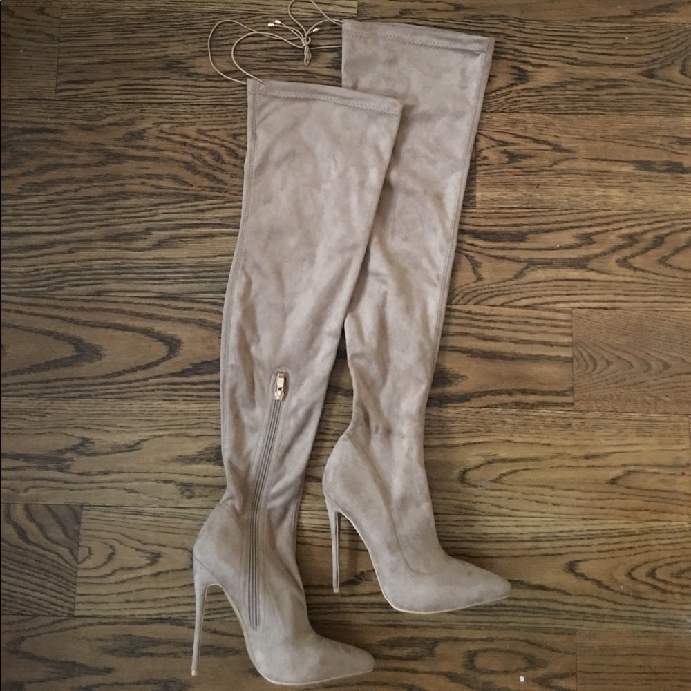 Suede Over The Knee Simmi Stilettos