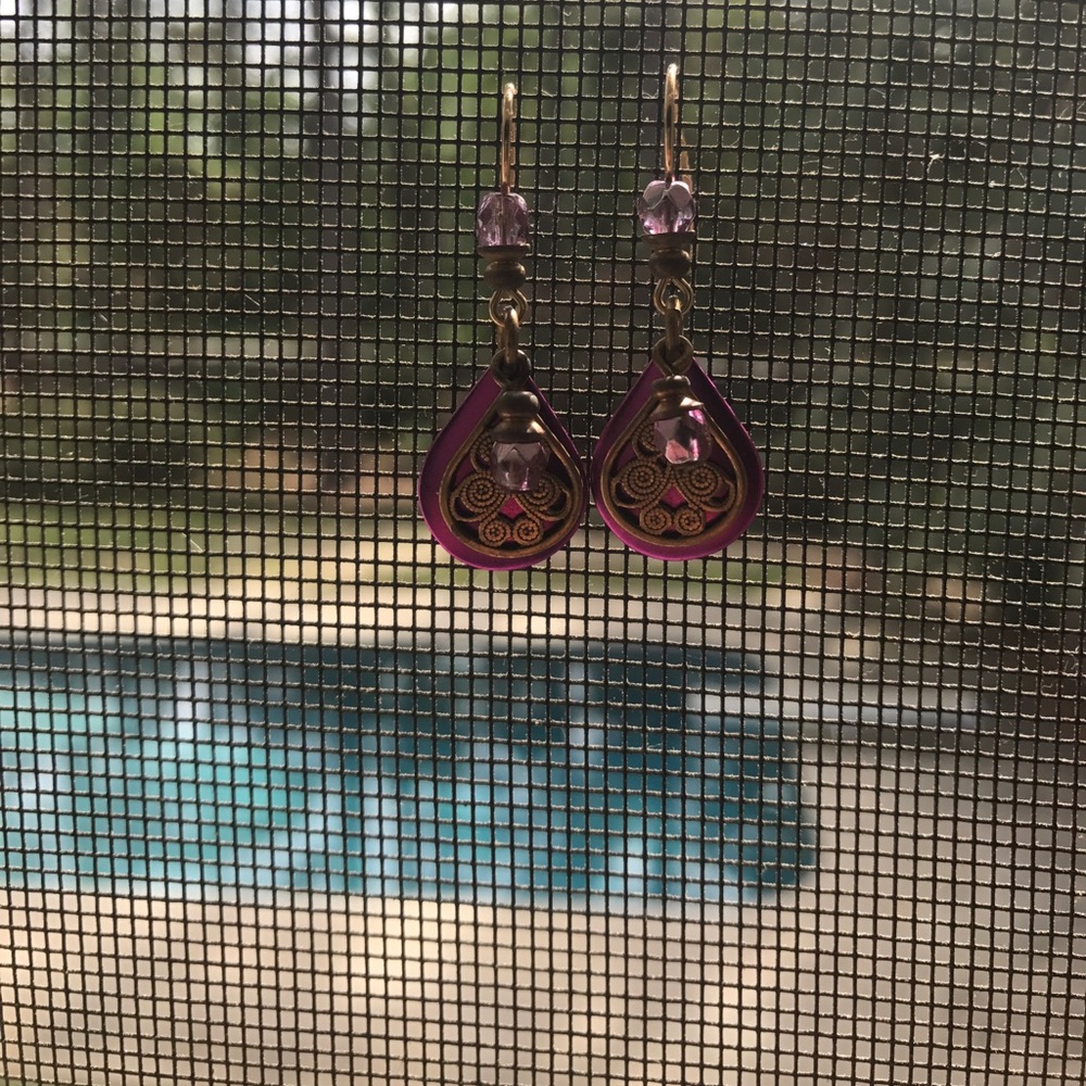 Purple earings