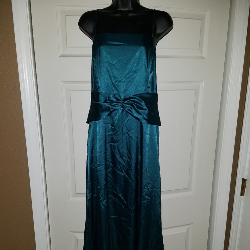 Floor length spagetti strap gown