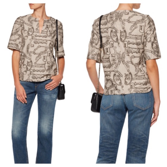 Tory Burch Tops - Tory Burch Paulina Lame Trimmed Embroidered Top 2
