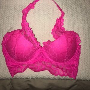 PINK. Halter bralette