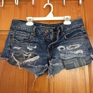 Distressed shorts