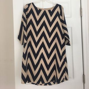 Every tan and navy dress.  Size L
