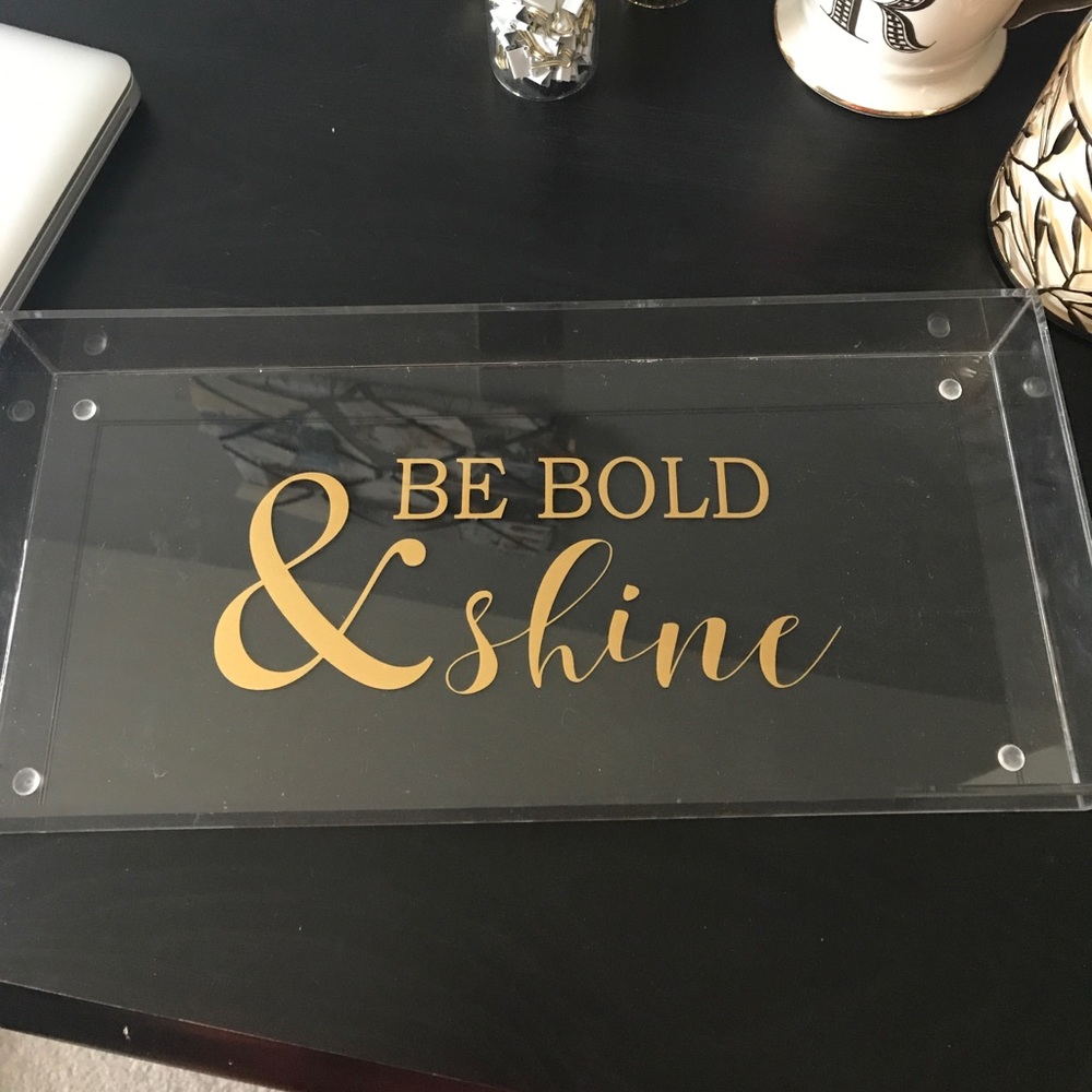 Clear plastic tray