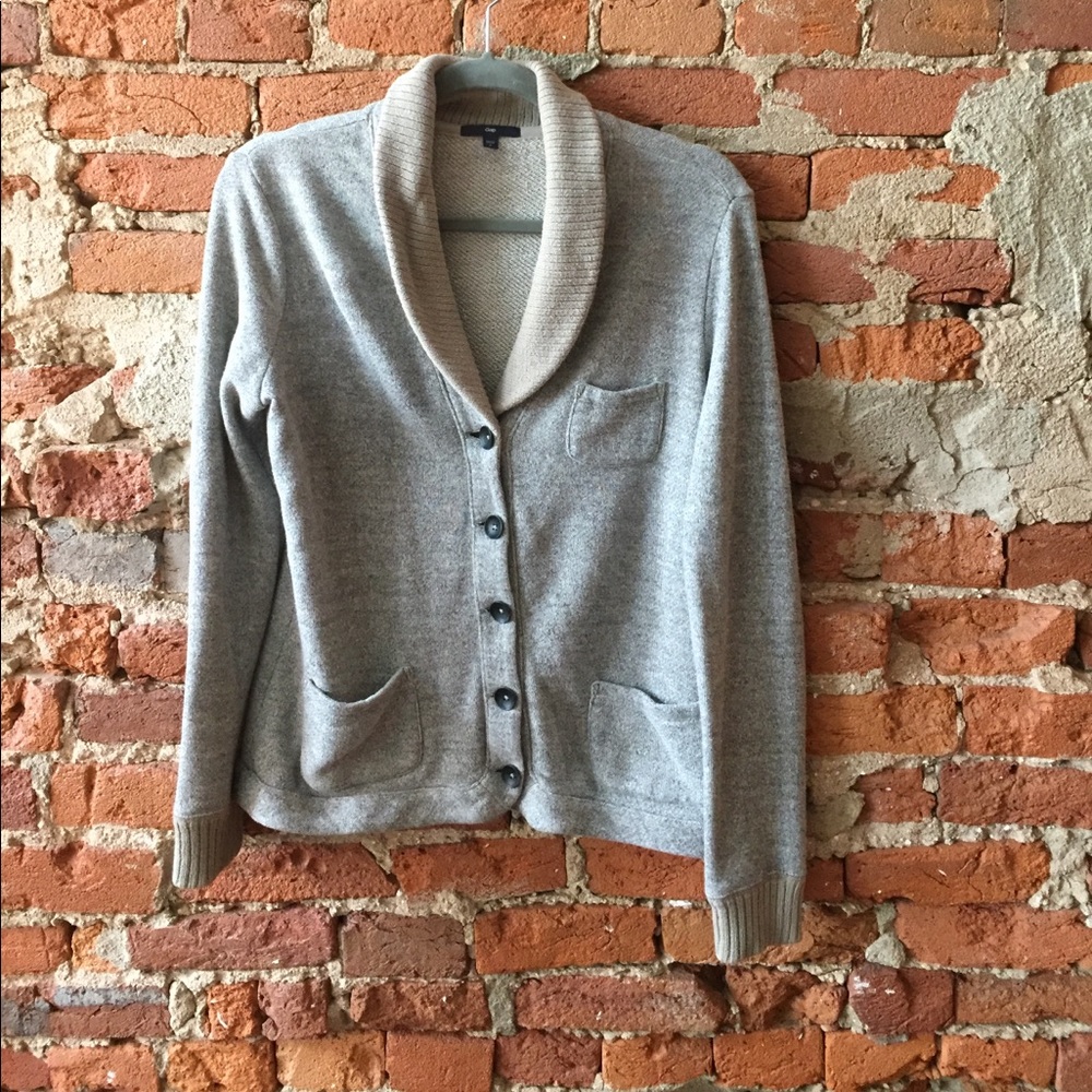 Grey shawl cardigan from Gap