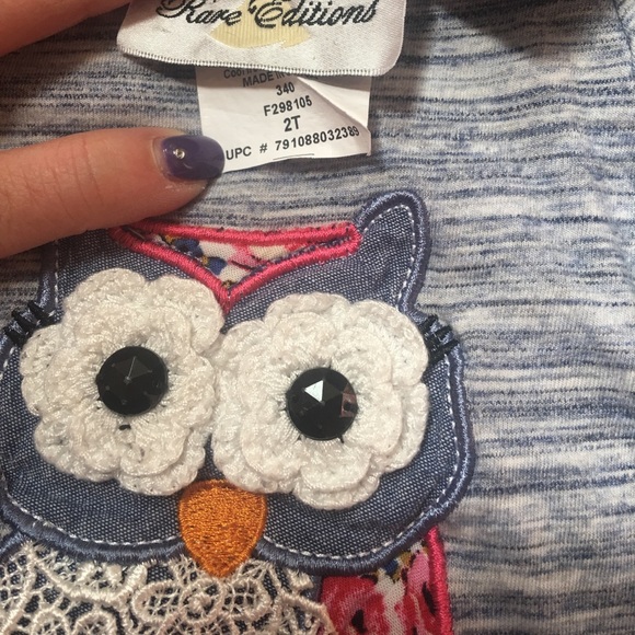 Adorbs owlπ¦π¦ lil gals tunicππ - Picture 2 of 2