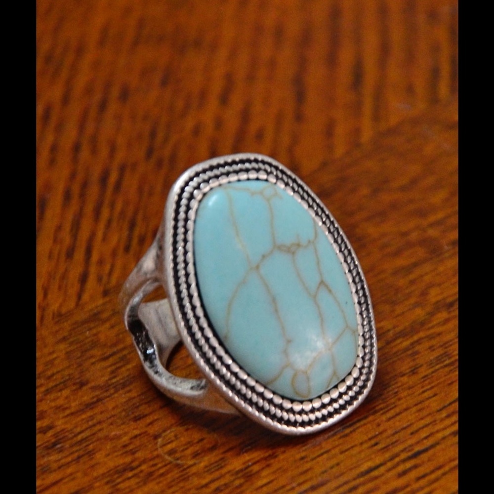 Premier Designs Boho Chic Turquoise Ring 7 8 9 10