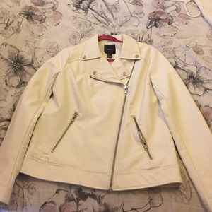 Women's White Leather Jacket