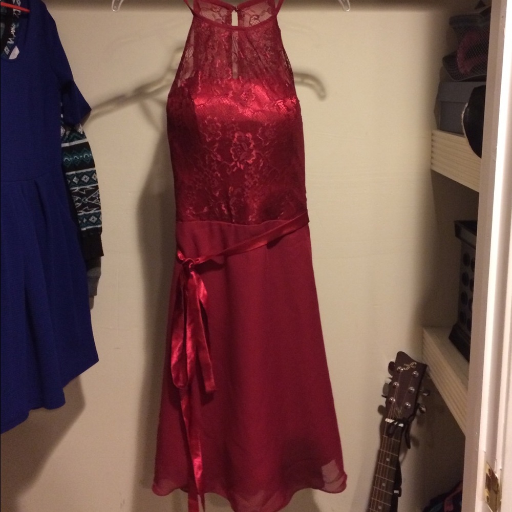 Red Lace Cocktail Dress