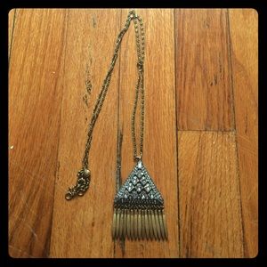 J.Crew Tassel Triangle Pendant Necklace