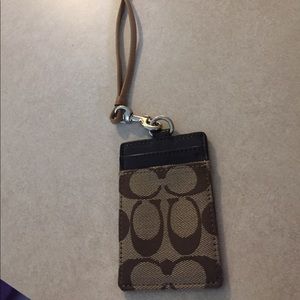 Coach lanyard and ID holder