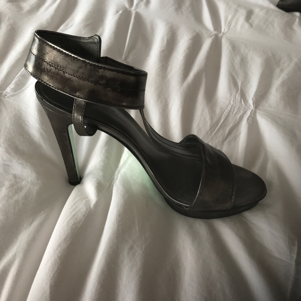 Nicole Miller antique silver heels! Barely worn