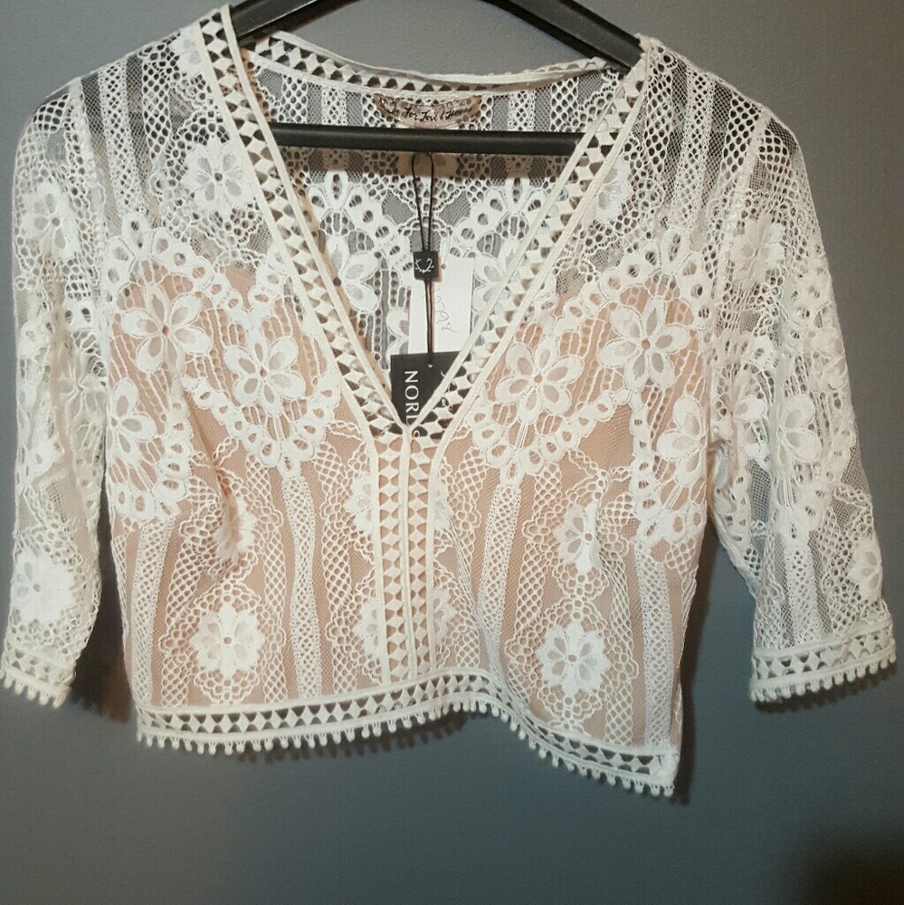SOLD For love and lemons crop top size large