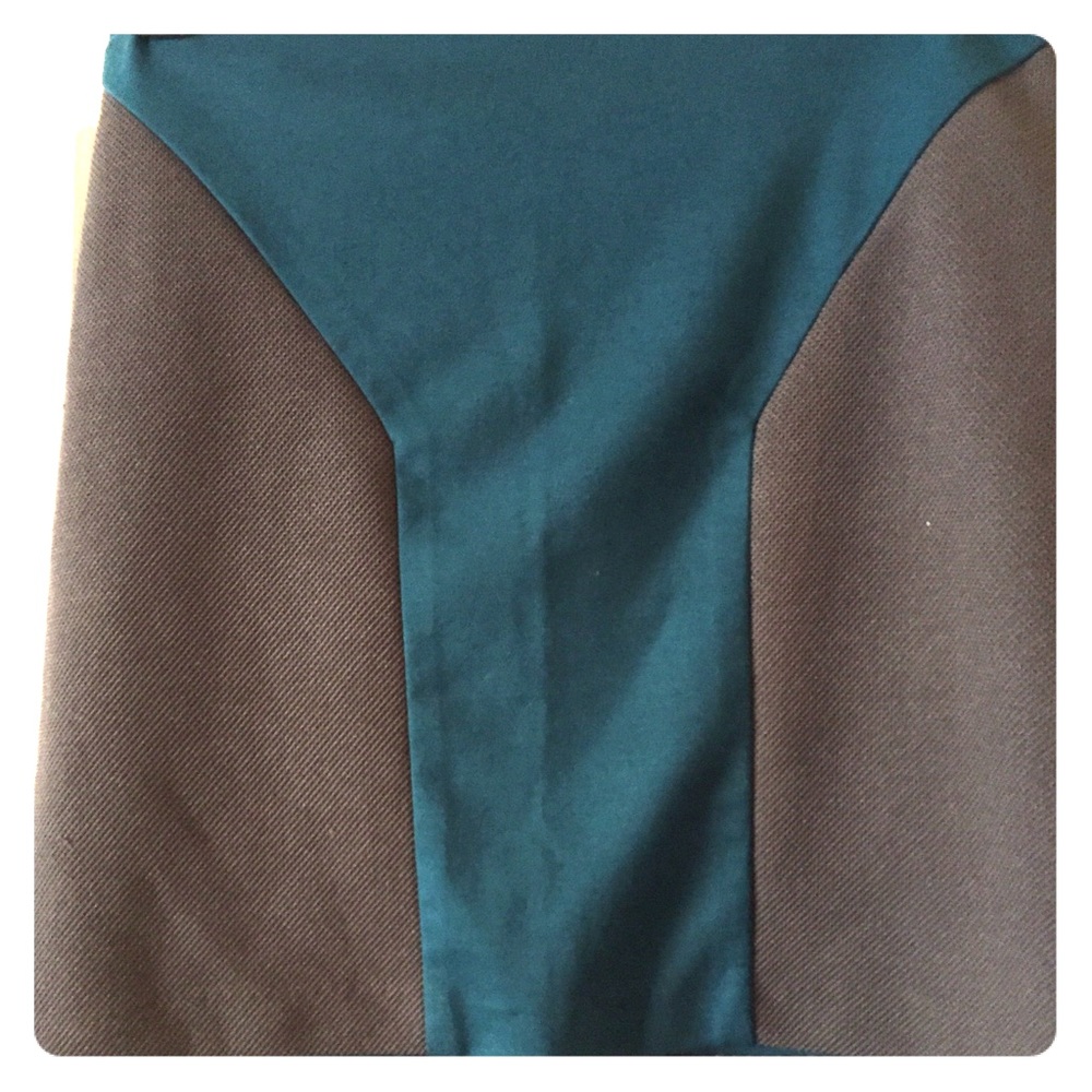 Voyd 2 tone mini skirt - grey teal
