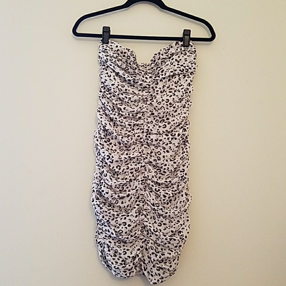 Bar III sexy leopard halter dress