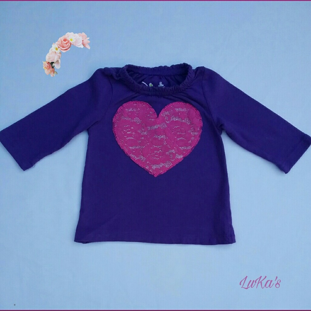 Jumping Beans cute heart Top 100% Cotton
