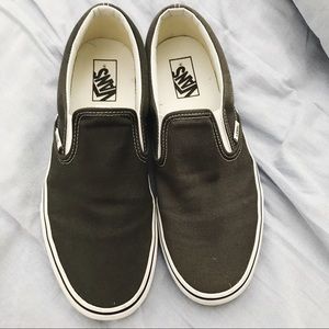 Vans Grey Slip Ons