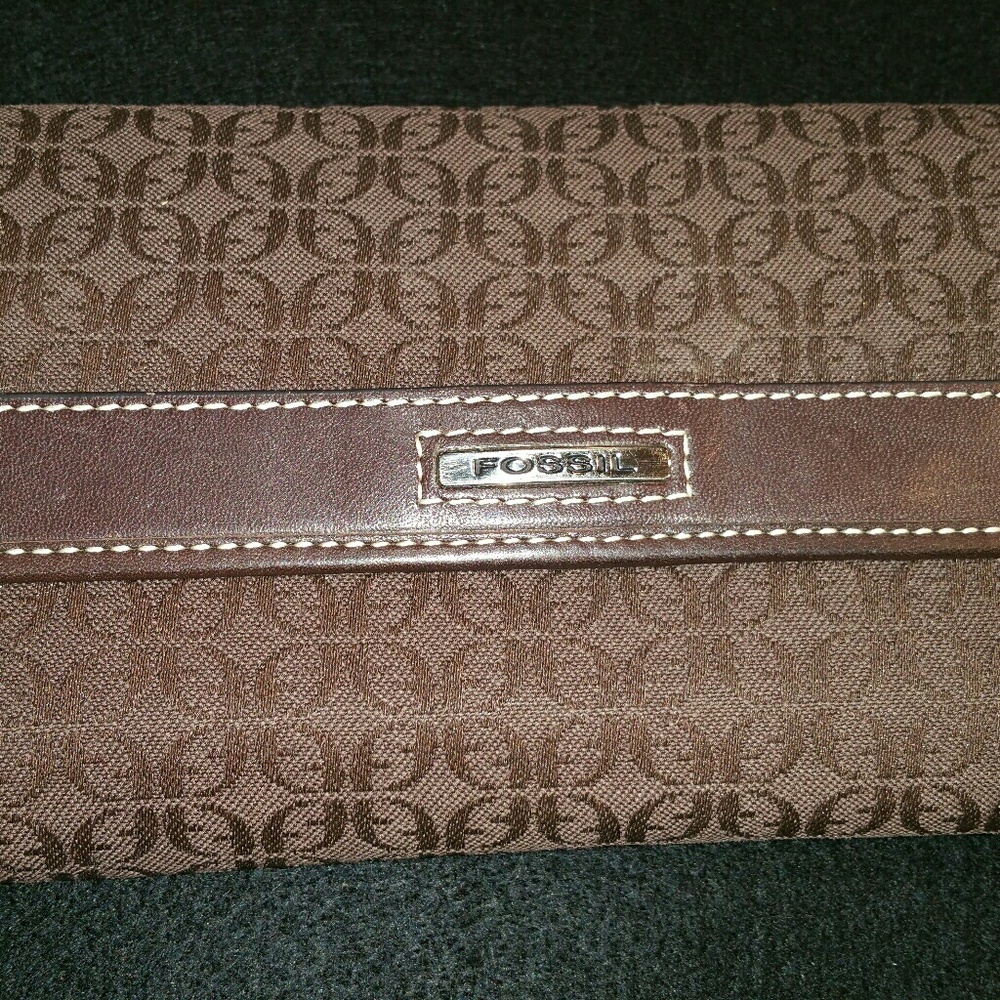 Fossil Brown Wallet With Leather Trim