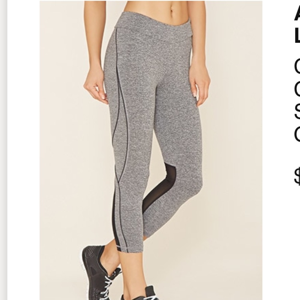 Mesh panel active leggings