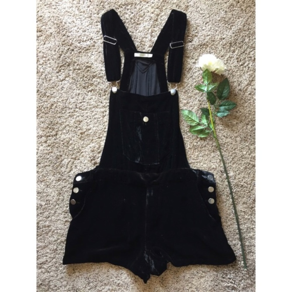 Velvet Black Overalls