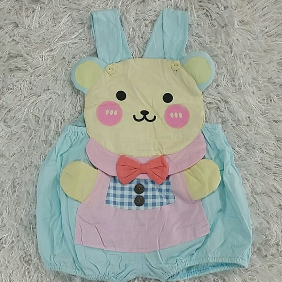 Pastel Geometrics Bishop Romper Blue main image 1