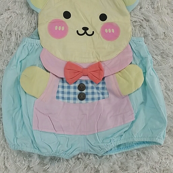 Pastel Geometrics Bishop Romper Blue