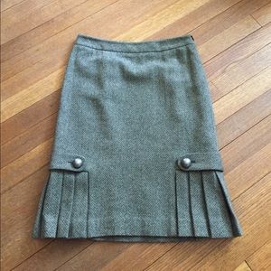 Banana Republic Pleated Wool Skirt