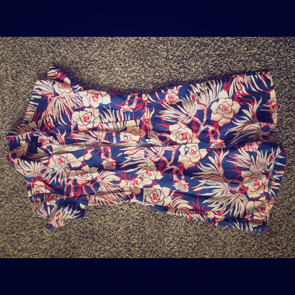 New lower price- JCrew Retro Floral Romper size 00