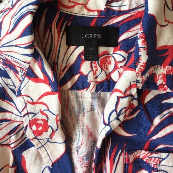 New lower price- JCrew Retro Floral Romper size 00 - Picture 6 of 8