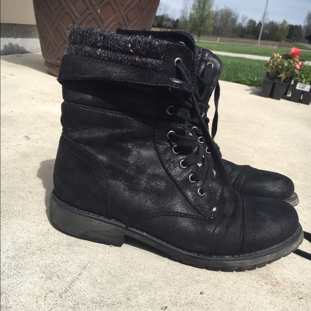 ROXY COMBAT BOOTS W FLEECE TOP