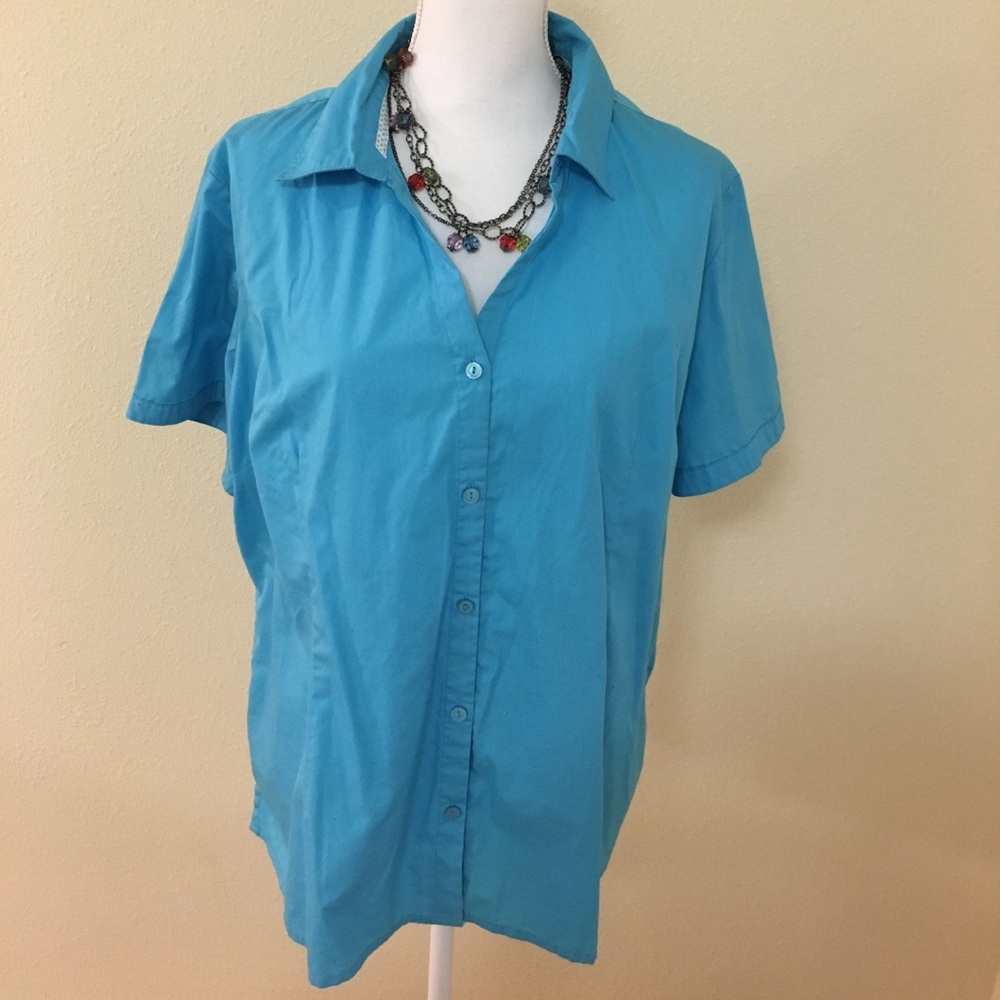 Baby blue buttoned top