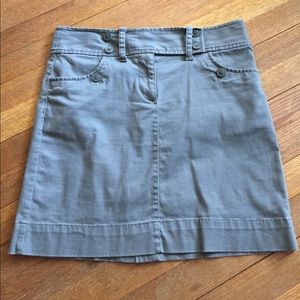 Loft Gray Khaki Skirt