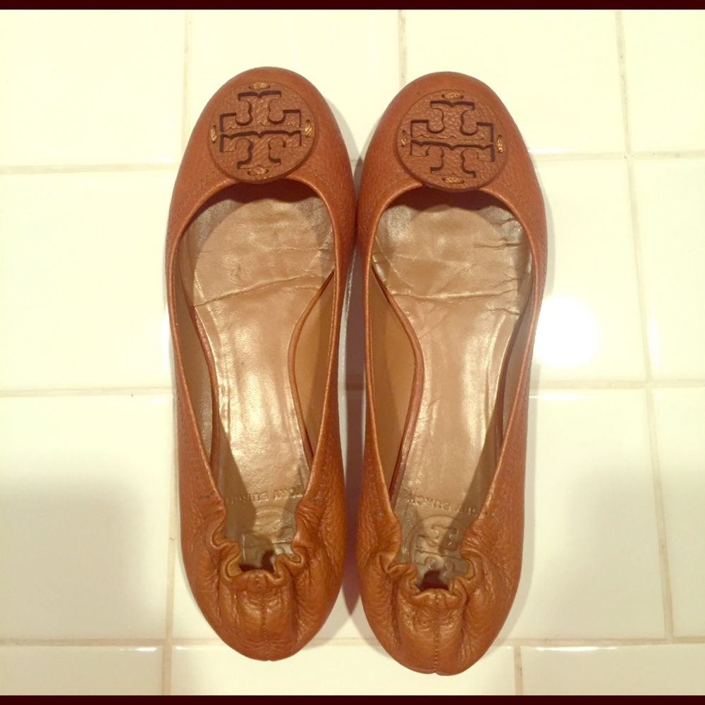 Size 8 Tory Burch brown leather flats