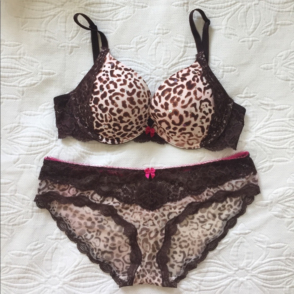 Dream Angels Cheetah Push up Bra & Panty Set