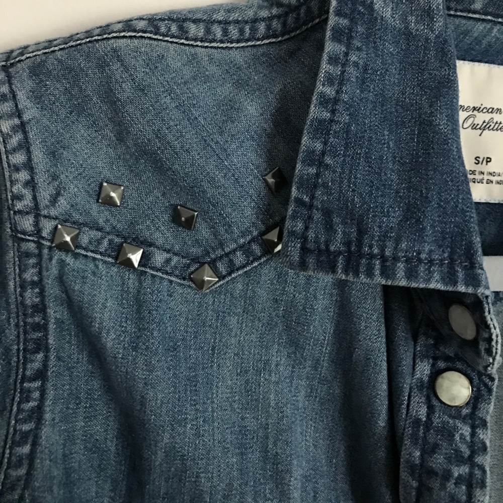 Denim long sleeve top - Picture 3 of 7