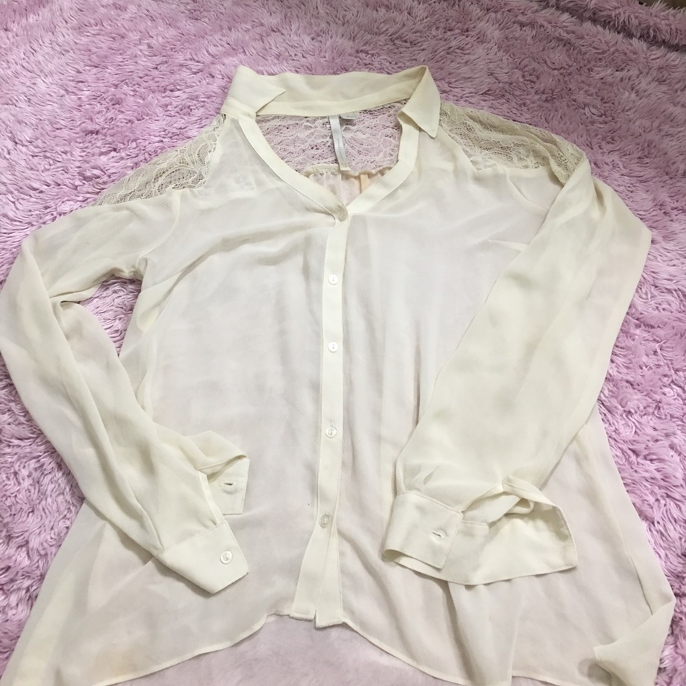 Lace Button Down - image 1