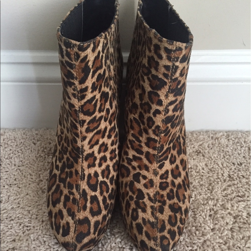 BCBG Leopard Booties